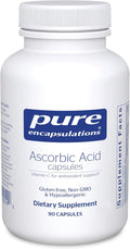 Pure Encapsulations Ascorbic Acid Capsules - 1,000 mg Vitamin C - Antioxidant & Immune Support* - High-Potency Vitamin C - Vegan & Non-GMO - 90 Capsules