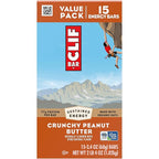 CLIF BAR - Energy Protein Bars - Crunchy Peanut Butter - Made with Organic Oats - Energy Bars - Non-GMO - (15 Pack)