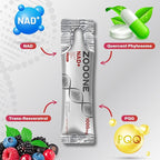 zooone NAD+ 1000mg Liquid Packets Supplement - Premium Nicotinamide Riboside & Resveratrol for Cellular Energy,Advanced NAD Booster for Men & Women (60 Pocket)