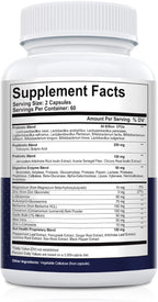 Probiotic Prebiotic, Postbiotic & Digestive Enzymes for Digestive Health, 80 Billion CFU Probiotics Complete Gut Support with Berberine, Cinnamon, L-Glutamine, for Men & Women, 120 Capsules