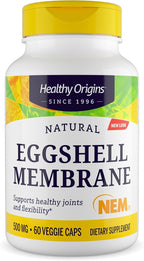 Healthy Origins Eggshell Membrane 500 mg (NEM, Non-GMO, Gluten Free, Joint Support), 60 Veggie Caps