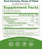Inner Brightness Moringa Gummies 1000mg Per Serving – 10:1 Moringa Leaf Extract Green Superfood for Energy & Immune Support – Vegan, Non-GMO, 60 Count, Made in US