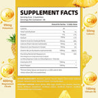 softbear Potassium Gummies for Adults, Sugar-Free Potassium Magnesium Supplement with Vitamin B6 CoQ10 for Muscle Cramps Vegan Pineapple Flavor 120 Gummies