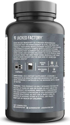 Jacked Factory Build-XT Daily Muscle Builder & Performance Enhancer - Muscle Building Supplement for Muscular Strength & Growth | Trademarked Ingredients Peak02, ElevATP, & Astragin - 120 Veggie Pills