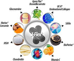 J-FLEX9 Advanced Joint Health Supplement + Cartilage Support & Tendon Function | Ingredients include: Chondroitin, Glucosamine, MSM, Curcumin, Boswellia Serrata, Collagen. Made in USA