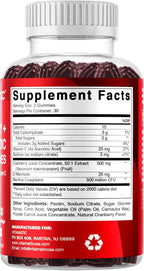 Vitamatic 2 Pack Cranberry Gummies with D-Mannose, Probiotics, Vitamin C – Plant-Based Botanical Extract – Vegan, Non-GMO – 60 Count