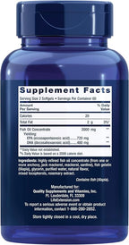 Life Extension Mega EPA/DHA, Omega-3 Fatty acids, Heart & Brain Health, Non-GMO, Gluten-Free, 120 softgels