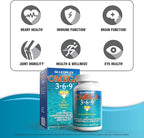 vGlucoflex Omega 3-6-9, Omegas from EPA/DHA Fish Oil for Joint Health, 30 servings
