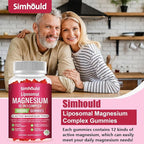 1 Pack Liposomal Magnesium Complex Gummies-as 12 Forms of Magnesium Citrate,Glycinate,Malate,Oxide,and More with Vitamin D3, B6,C, Ashwagandha & CoQ10 for Women and Men-Support Bone & Muscle 60 Cts