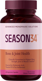 Bone & Joint Health for Women | Hyaluronic Acid, Soy Isoflavones, Resveratrol & Vitamin D3 for Flexibility, Mobility & Bone Strength Support | Menopause Joint & Bone Wellness, 60 Capsules