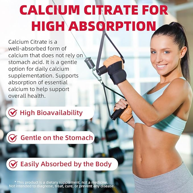 Calcium Citrate Gummies 1200mg Chewable Calcium Supplement for Women & Men, Supports Bone, Muscle & Immune Health, Sugar-Free, Non-GMO, Gluten-Free, Natural Raspberry Flavor, 60 Count