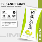 Zantrex SkinnyStix Electric Lime GLP-1 Support Drink Mix, Energy & Metabolic Support Powder, Appetite Control, 30 Single-Serving Packets