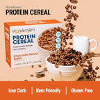 WonderSlim Protein Cereal, Chocolate Peanut Butter, Low Sugar, Gluten Free, Keto Friendly & Low Carb (7ct)