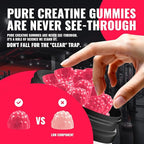 Natures Aid NSF Certified Creatine Gummy 5g - Creatine Monohydrate Gummies – Pre-Workout Energy & Muscle Growth Support for Men & Women | Watermelon Electrolyte Gummies (135 Count)
