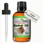 Mayan’s Secret Virgin Organic Baobab Oil Cold Pressed Unrefined for Skin Hair and Massage 4 fl oz