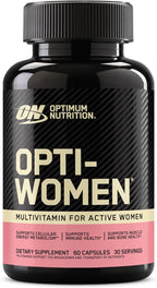 Optimum Nutrition Opti-Women Daily Multivitamin for Women, Immune Support Supplement with Iron, 30 Day Supply, 60 Count, (Packaging May Vary)