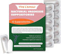 Vive L'Amour Vaginal Suppositories | Relieves Bacterial Vaginosis (BV) Symptoms: Fishy Odor, Itching, Abnormal Discharge | Natural Plant-Based Formula | 12 Inserts