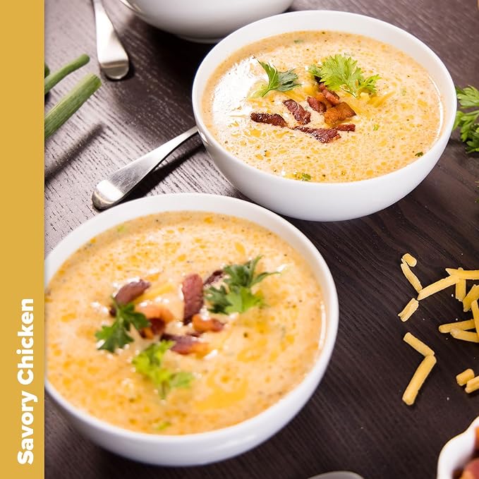 Keto Chow Savory Chicken | Keto Meal Replacement Shake Powder | Nutritionally Complete | Low Carb | Delicious Easy Meal Substitute | Protein Rich You Choose The Fat | Single Meal Sample