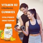 ZA'ZA K ORGANICS Vitamin B2 Gummies - Riboflavin 400 mg for Kids & Adults, Vegan Essential Vitamin B2 Supplements, Energy Support & Nerve Health, 60 Gummies