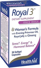 HealthAid Royal 3, with Evening Primrose Oil, Royal Jelly, Ginseng, Once Daily, 30 Capsules