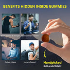 Shilajit Gummies, Himalayan Pure Shilajit Gummies Gold Grade, No Added Sugar, 85+ Trace Minerals, Ashwagandha, Gokshura, Energy and Immune Support, Gold