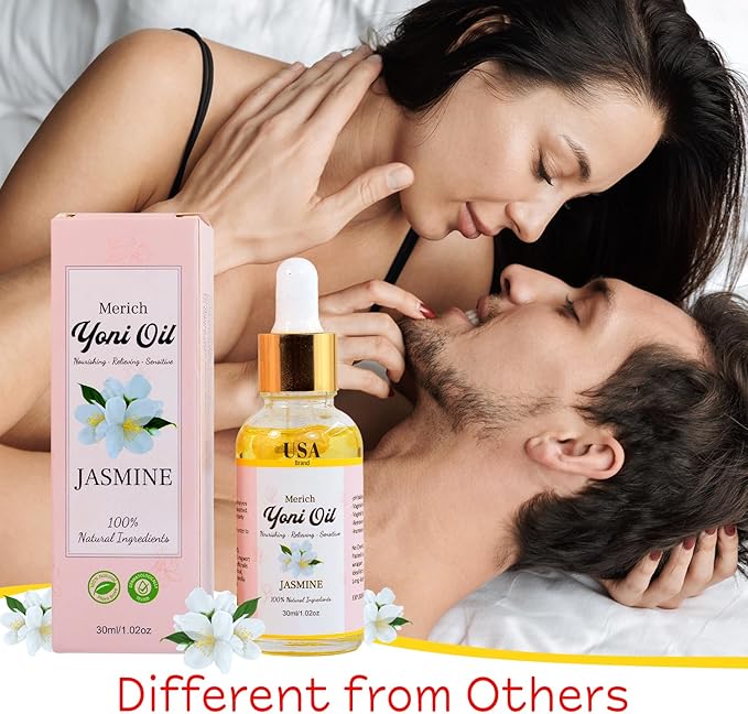 MERICH Natural Yoni Oil for Women | pH Balancing Vaginal Detox Oil, Jasmine | Rejuvenating Formula for Dark Spots & Ingrown Hair | Odor Eliminator & Gentle Cleansing Feminine Care | 1 oz