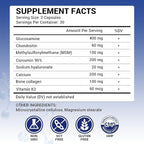 Glucosamine Chondroitin Supplement Advanced Joint & Cartilage Formula, Supports Healthy Joints, Mobility & Cartilage, with MSM, Curcumin 95%, Sodium Hyaluronate, Calcium, Bone, Collagen, Vitamin K2