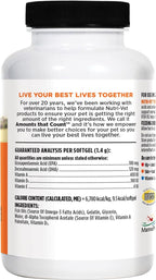 Nutri-Vet Fish Oil Supplement for Dogs,Omega 3,Fish Oil for Dogs,Pet Supplies,Pet Vitamins and Supplements,EPA DHA Formula,Puppy Vitamins,Shed Control,New Puppy Essentials,100 Count (Pack of 2)