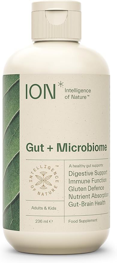 ION* Intelligence of Nature Gut Support Liquid Supplement - Gut & Digestive Health Liquid Drops, Cleanse & Detox with Humic Extract for Women & Men, Adults & Kids 4+ - 8 fl oz (Pack of 1)