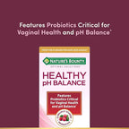 Nature's Bounty Probiotics for Women, Vaginal Probiotics for Healthy pH Balance, 2 Billion CFU, Clinically Studied Strains, Optimal Solutions pH Balance Pills, 30 Vegetarian Capsules
