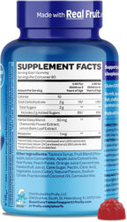 The Smurfs Gummies for Kids with Chamomile & Lemon Balm for a Restful Sleep Age 3+ | Non-Habit Forming | Made with Real Fruit in a Smurf Berry | Doctor Developed | 100 Gummies (100 Count, Melato)