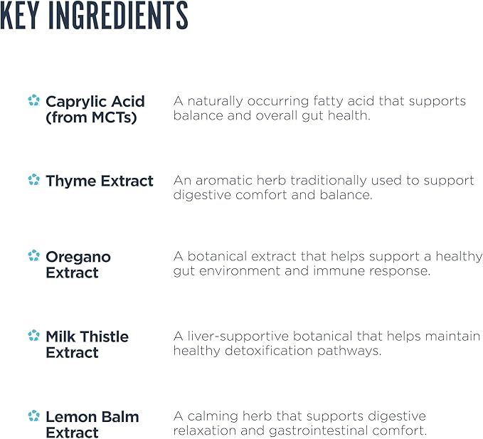 Revive MD Gut Health Supplements for Men & Women - Daily Gut Repair & Digestive Health Support Formula with Thyme, Oregano & Milk Thistle - Vegan-Friendly, Gluten-Free (60 Capsules, 30 Servings)
