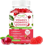 Women Probiotic Gummies for Feminine Health, Supports pH Balance, Vaginal Health, Odor Control & Yeast Balance, Digestive & Immune Support, Sugar Free Cranberry Flavor, 60 Count (Pack of 1)