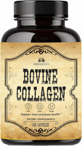 HERBALICIOUS Bovine Collagen Supplements for Men and Women | Hydrolyzed Grass-Fed Bovine Collagen Peptides | Joint, Nerve & Bone Support | Non-GMO, Anti-Aging | 100 Capsules