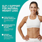 GLP-1 Support Weight Loss Supplement - Prebiotic Probiotic GLP1 Support for Women Men - Natural Support with Akkermansia Muciniphila for Fat Burn Gut & Metabolic Health Support