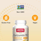 Jarrow Formulas Curcumin 95 500 mg,Turmeric Curcumin Extract for Antioxidant Support, Bone and Joint Support Dietary Supplement,120 Veggie Capsules,Up to 120 Servings, Pack of 12