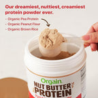 Orgain X Justin's ® Organic Vegan Nut Butter Protein Powder, Chocolate Peanut Butter- 20g Plant Protein, 1g Sugar, Gluten Free, No Dairy, Soy Ingredients, or Artificial Flavors, 1.17 lb
