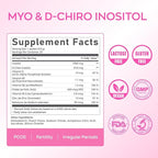 Gynable Pregina Myo-Inositol & D-Chiro Inositol Powder for Women - PCOS Fertility Support, Hormonal Balance, Regular Cycles | Patented Active Folic Acid, Vegan, Gluten-Free (30 Servings, Peach)