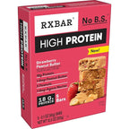 RXBAR High Protein Bars, Gluten Free, Protein Snacks, Strawberry Peanut Butter (6 Boxes, 30 Bars)