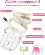 Pill Organizer,Pill Dispenser with 7 Large Compartments,Portable Pill Box for Travel, Anti-Mix Design & Wide Opening Design, Easy Access to Vitamin Dispenser, Includes 20 Blank Stickers(White)