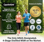 Vegan Glucosamine Chondroitin MSM Joint Support Supplement for Women and Men. Snow Mushroom Chondrotin Sulfate OptiMSM® Mobility, Cartilage & Flexibility Support Shellfish-Free, Non-GMO 120 Capsules