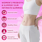 Women's Probiotic Slippery Elm Gummies - Her Juicy Probiotics for Feminine Health, Supports pH Balance & Immune System, Pineapple Flavor, 60 Count