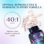 Myo-Inositol & D-Chiro Inositol 1025mg - 40:1 Ideal Ratio for Ovarian Support, Vegan Myo & D Chiro Supplement for Women's Natural Balance and Hormone Support, Vitamin B8, Non-GMO - 60 Capsules