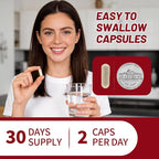 Iron Supplement - Iron 65mg High Absorption Iron Bisglycinate with Vitamin C, Calcium, Gentle Iron Pills for Women Men - Non GMO & Gluten Free, Stomach Friendly, 60 Capsules