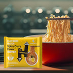 Hethstia Protein Ramen Spicy Curry Flavor, 6-Pack Instant Noodle Soup, 32g Plant-Based Protein, Vegan, Low Fat, Non-GMO, Healthy High Protein Ramen Meal