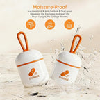 Keychain Pill Holder, Small Pill Box Case Container Organizer for Purse, Medicine Travel Organizer, Silicone Seal Moisture Proof Mini Pill Bottle for Outdoor Camping Travel Jewelry（Orange）