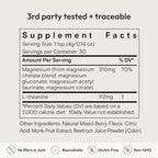 Moon Juice Magnesi-Om Magnesium Powder Supplement - Chelated Magnesium Complex + L-Theanine Blend for Rest, Relaxation & Regularity - Vegan, Non-GMO & No Sugar, Berry, 4.2 oz, 30 Servings