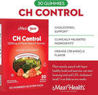Maxi Health Cholesterol Gummies for Adults – 1200mg Plant Sterols and Stanols Supplements – Kosher and Gluten Free Healthy Cholesterol Supplements – Orange Flavor Gummies (30 Count)
