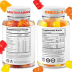 DR. MORITZ Omega 3 Gummies (90 Count) and Kids Multivitamin Gummies Bundle (60 Count) - for Daily Health Support - Vegan DHA Omega 3 for Kids - Non-GMO Toddler Vitamins -Yummy Kid Vitamins