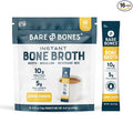 Bare Bones Lemon Ginger Bone Broth Instant Powdered Mix Packets | 5g Collagen | 10g Protein | Keto & Paleo Friendly | No Artificial Flavors | Rich Savory on-the-go 16 Pack